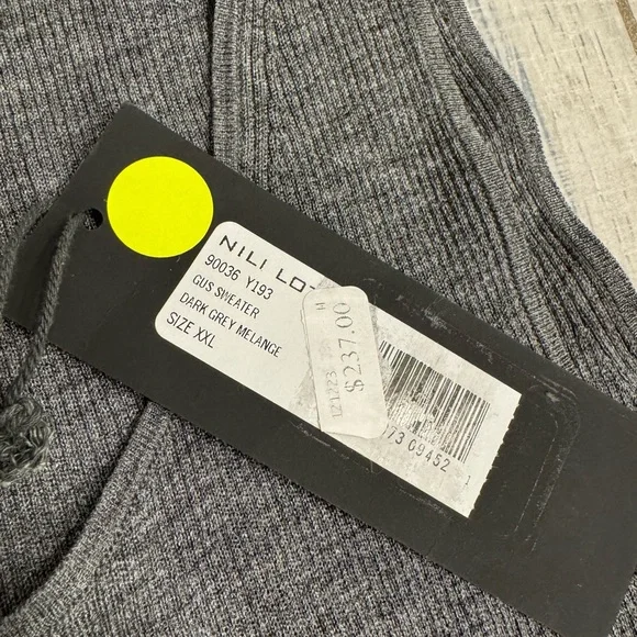 Nili Lotan Men's Gray Gus Silk Tank Top - Picture 4 of 6